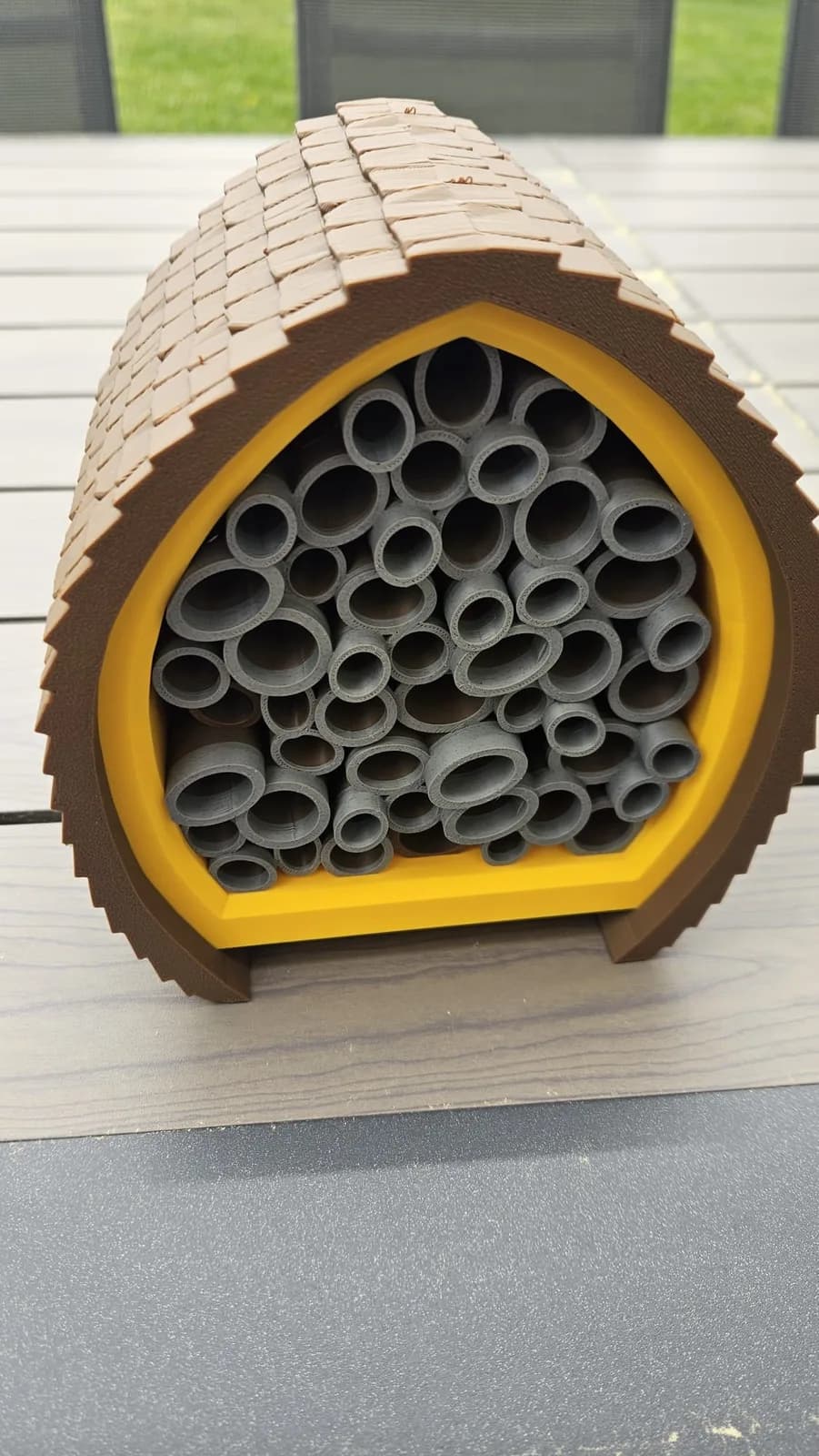 Hôtel à insectes de jardin — création imprimée en 3D par Info & 3D Services