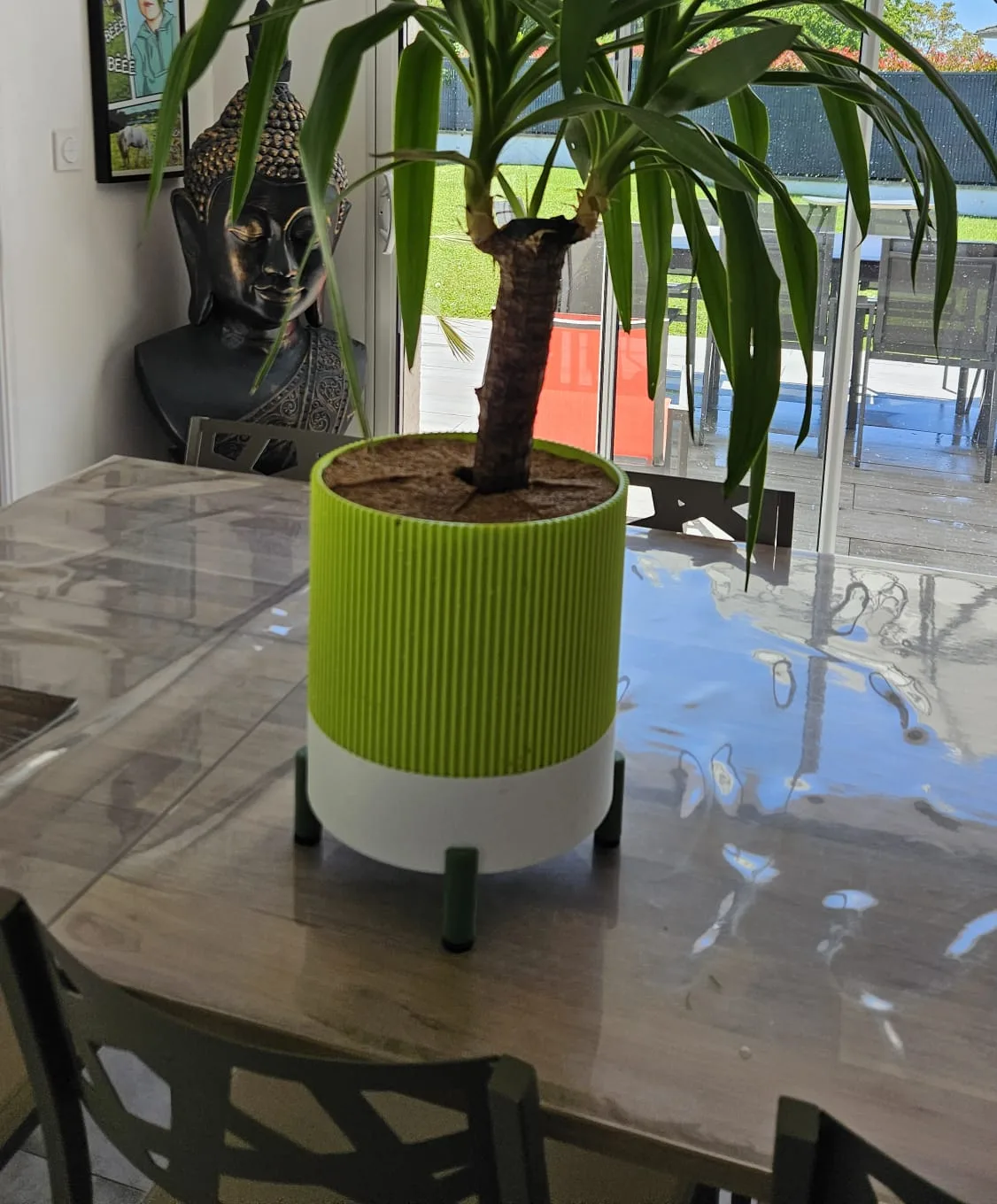 Cache-pot strié — création imprimée en 3D par Info & 3D Services